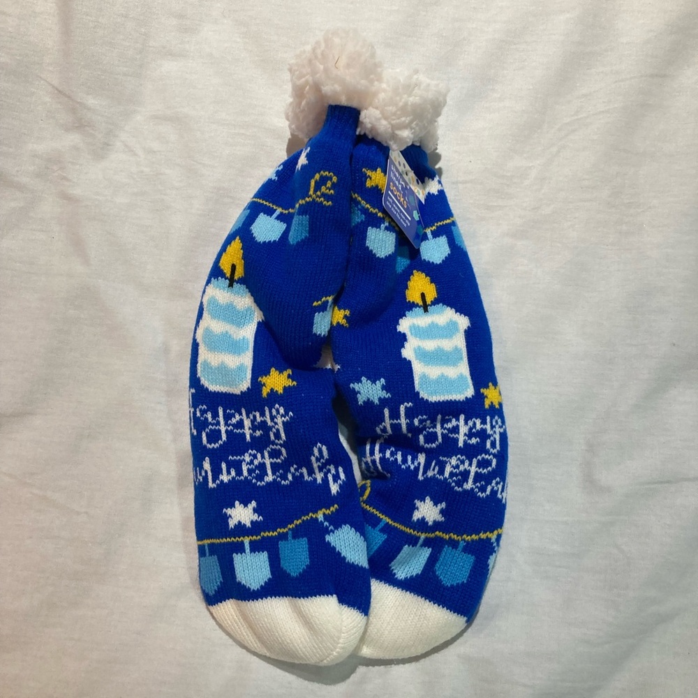 Sherpa Lined Hanukkah Socks, One Size fits most, Unisex, NWT!